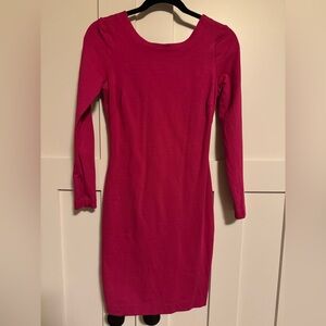 Banana Republic Fuchsia Long Sleeve Dress